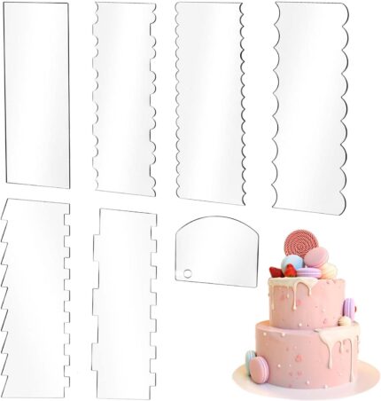 Acrylic Cake Scraper Set - 7-Piece