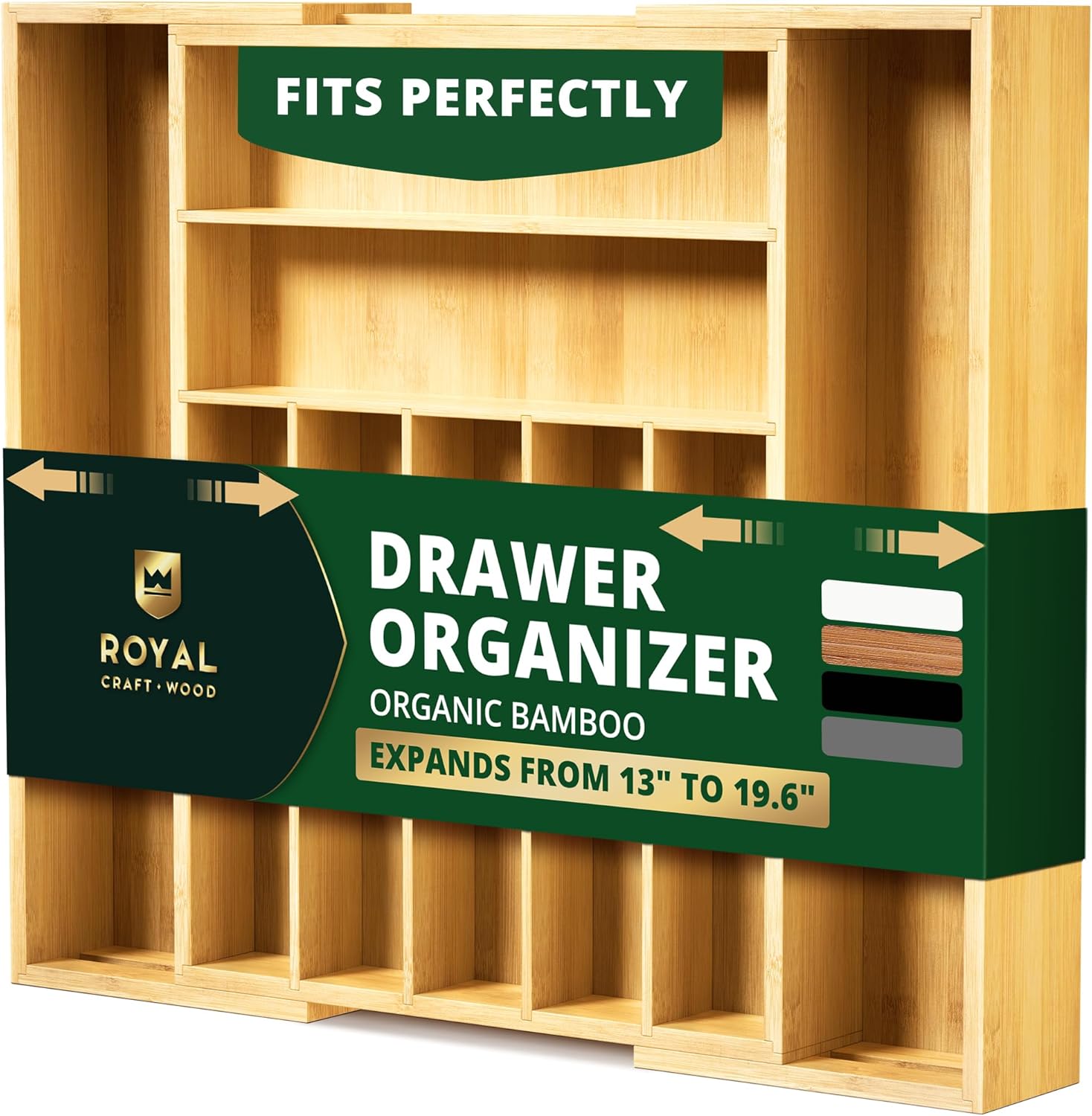 Expandable Bamboo Cutlery Drawer