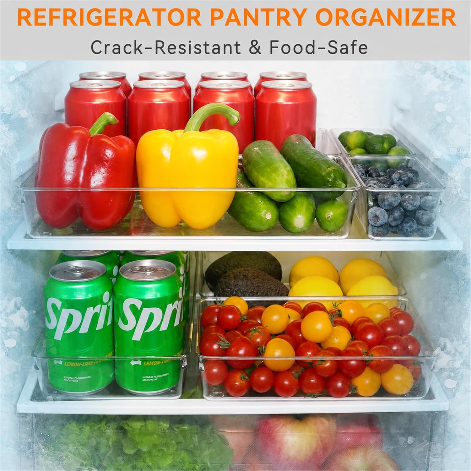 Clear Drawer Organiser Trays, 6 Pack, Large
