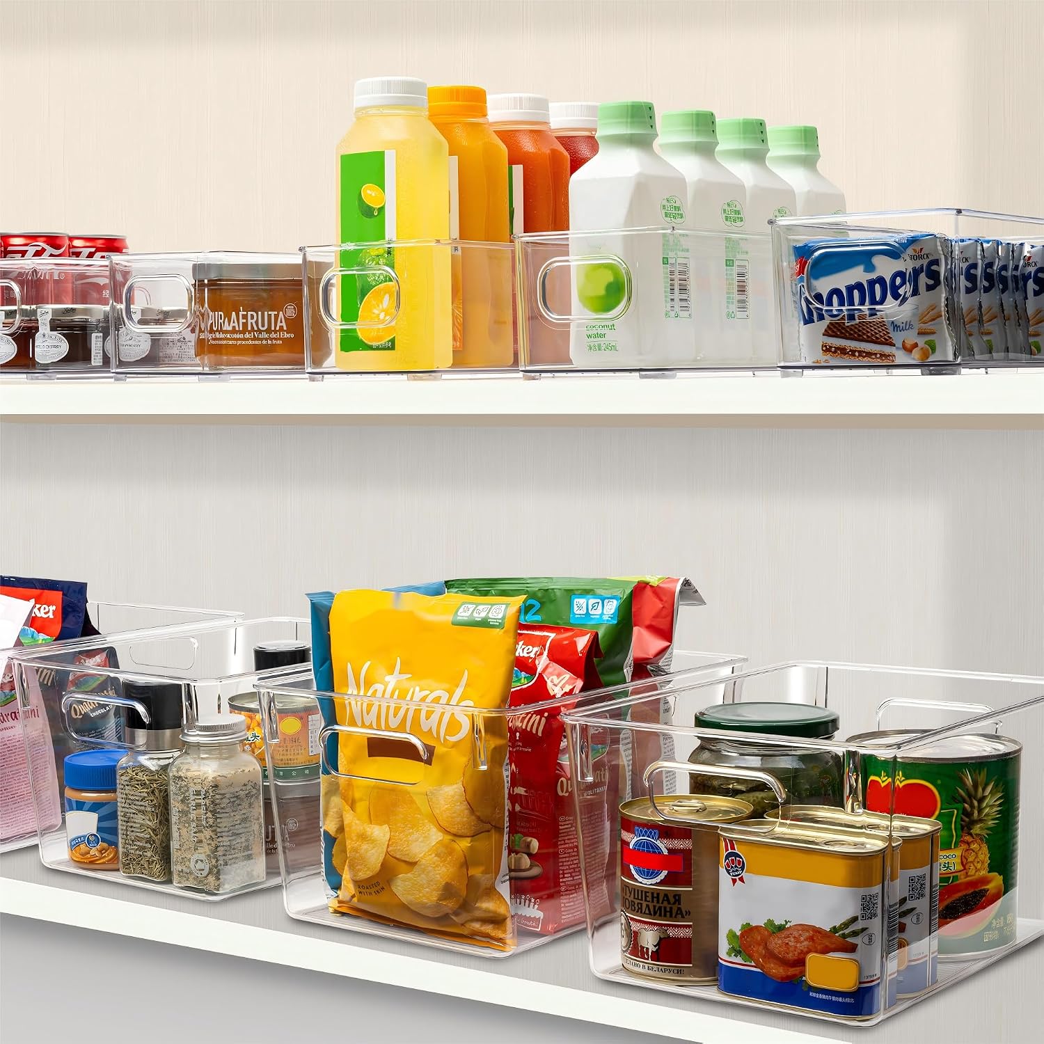 Clear Stacking Storage Bins, 10 Pack
