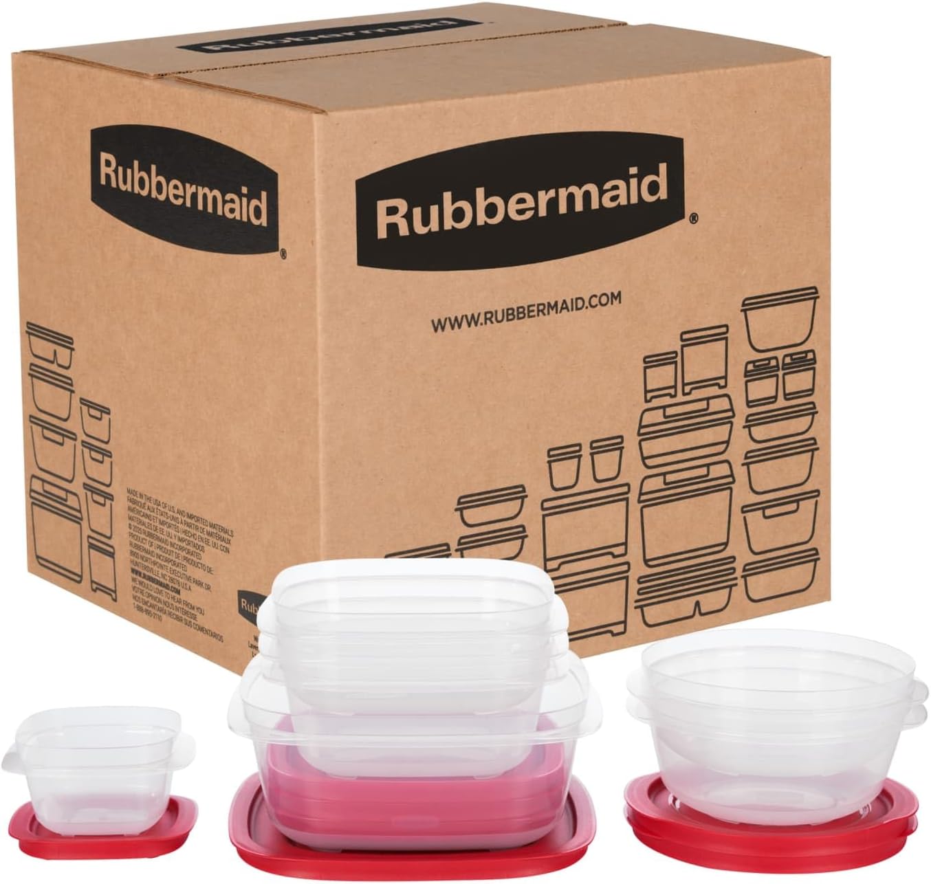 Household Container Set with Lids, 42 Pieces