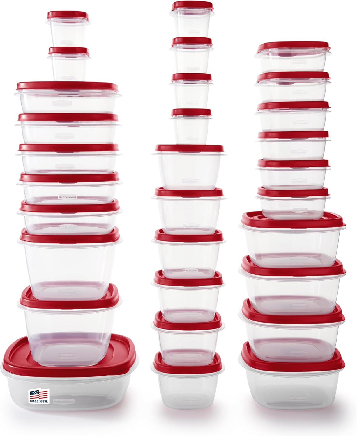 Household Container Set with Lids, 42 Pieces