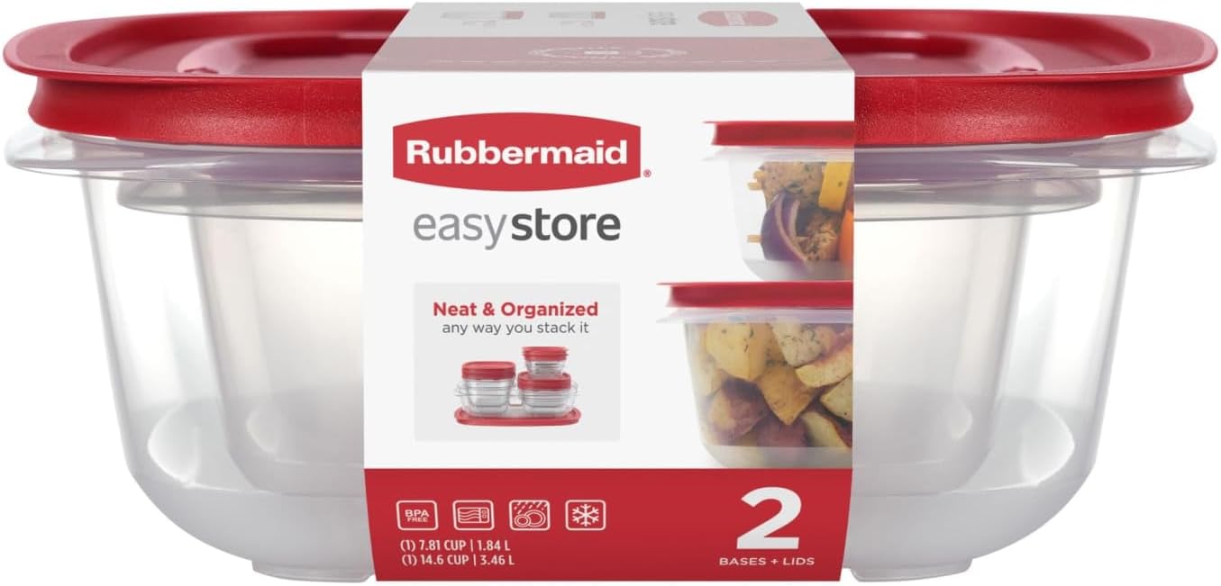 Household Container Set with Lids, 42 Pieces