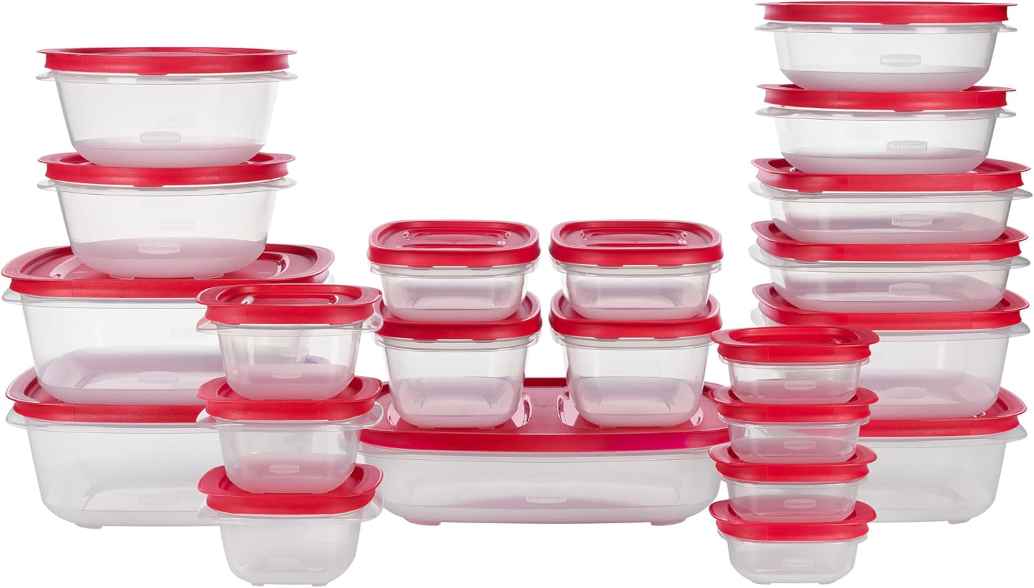 Household Container Set with Lids, 42 Pieces