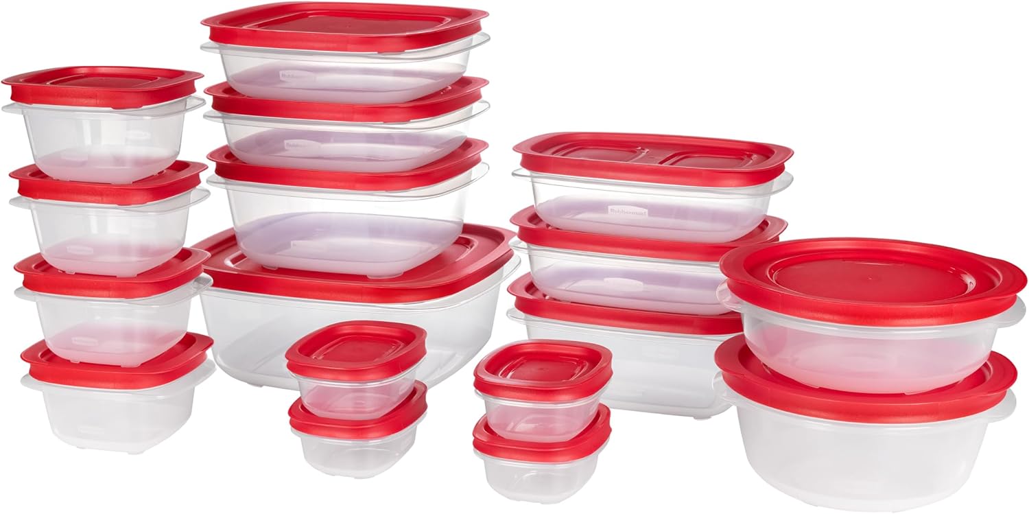 Household Container Set with Lids, 42 Pieces
