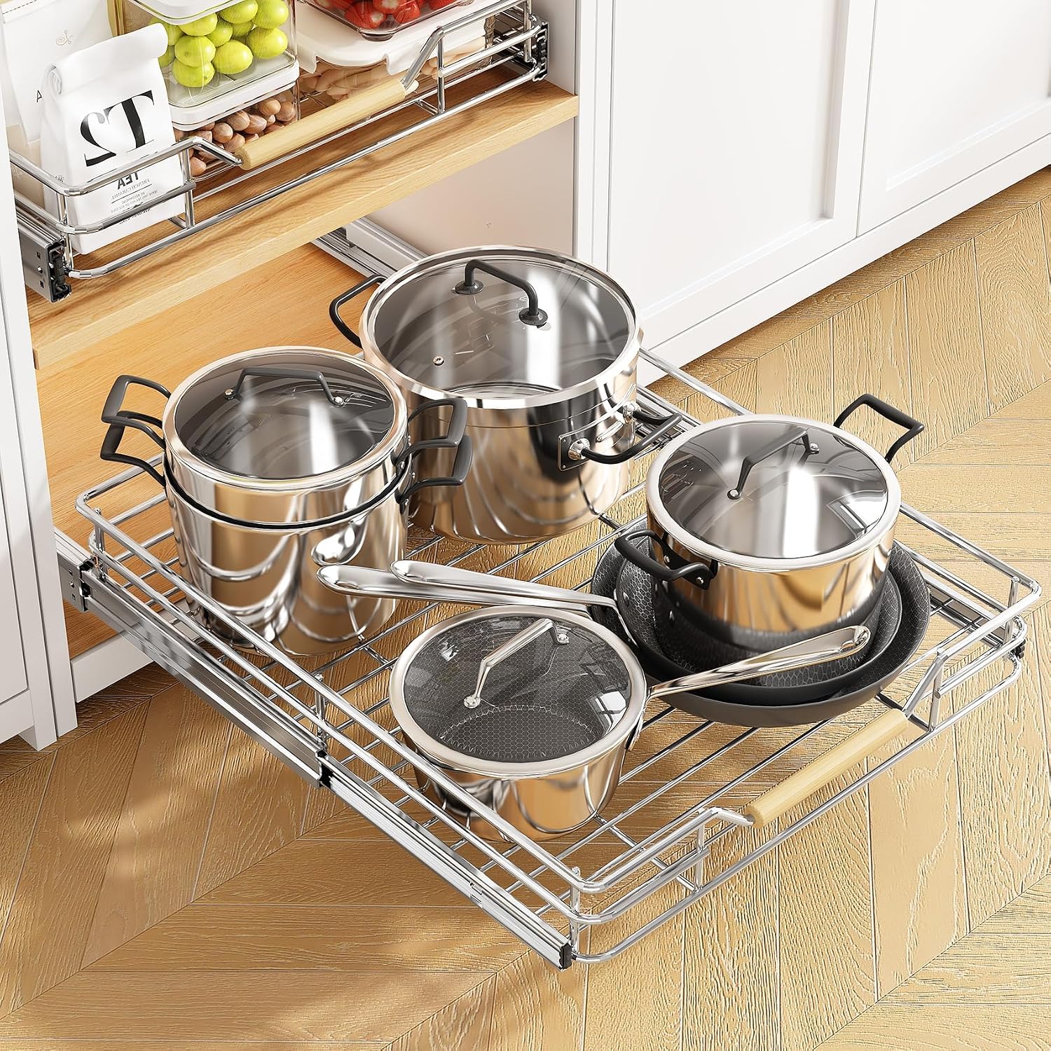 Pull-Out Cabinet Organiser, 15 x 21 inch