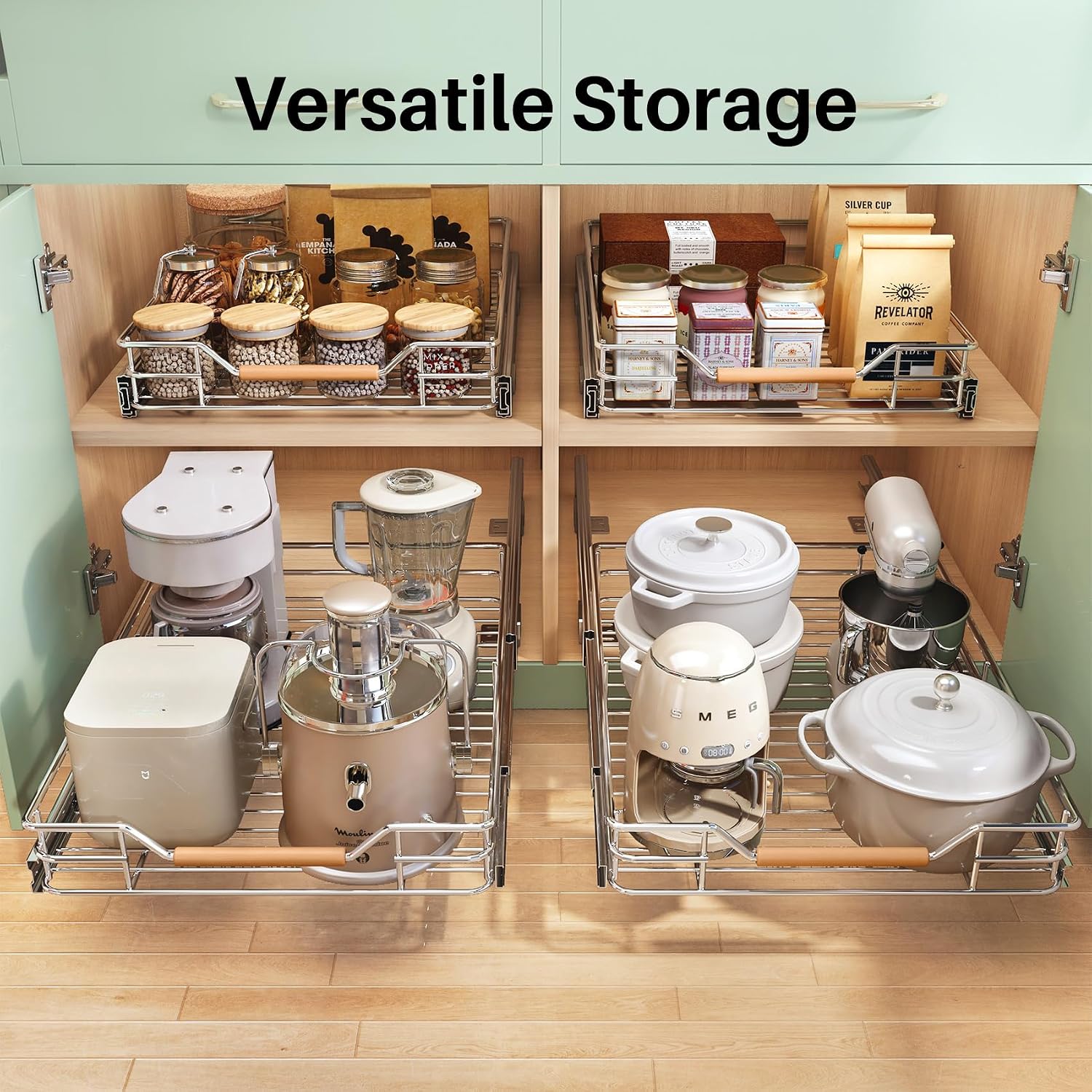 Pull-Out Cabinet Organiser, 15 x 21 inch
