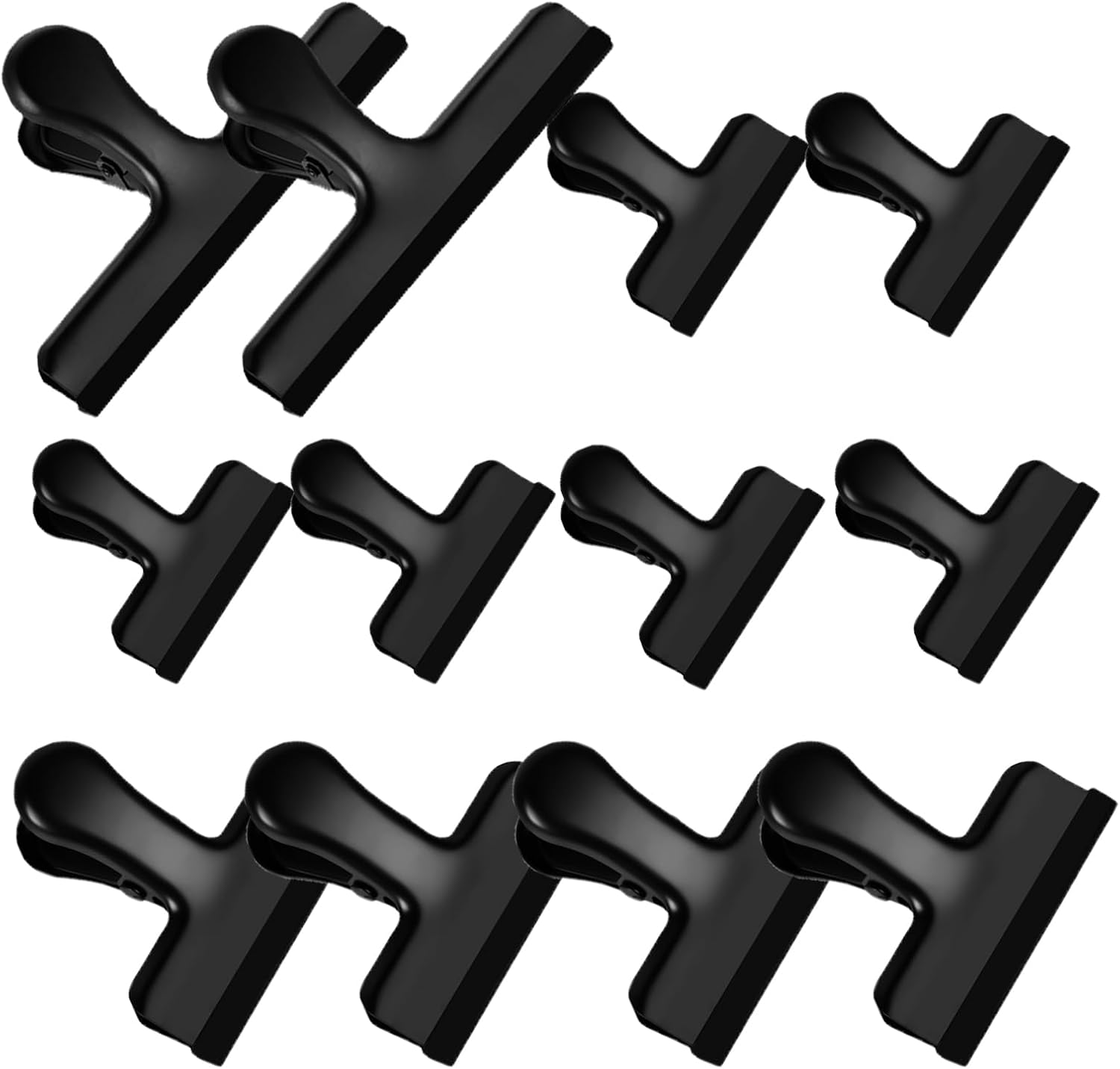 Silicone-Covered Bag Clips, 12 Pack