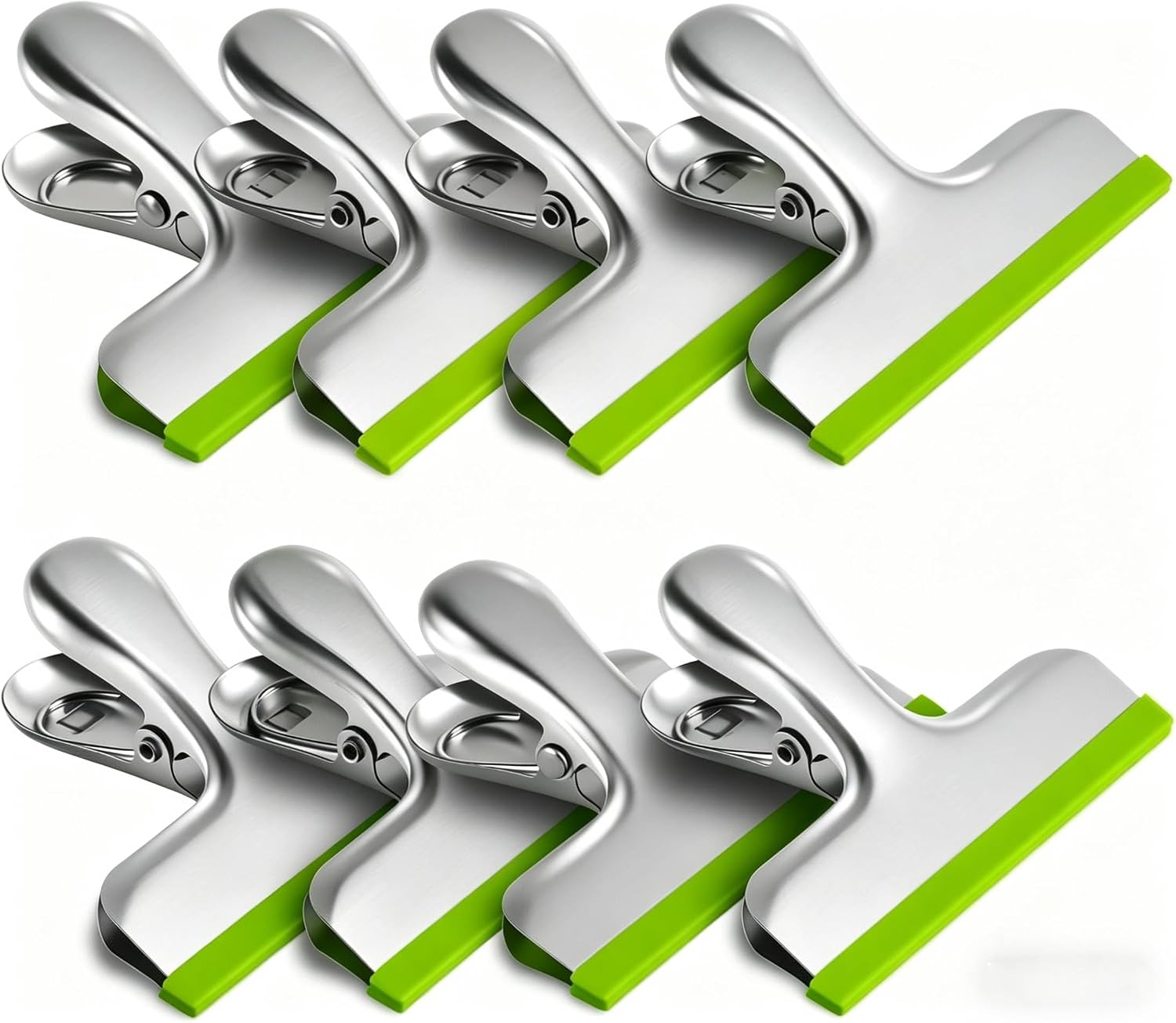 Silicone-Covered Bag Clips, 12 Pack