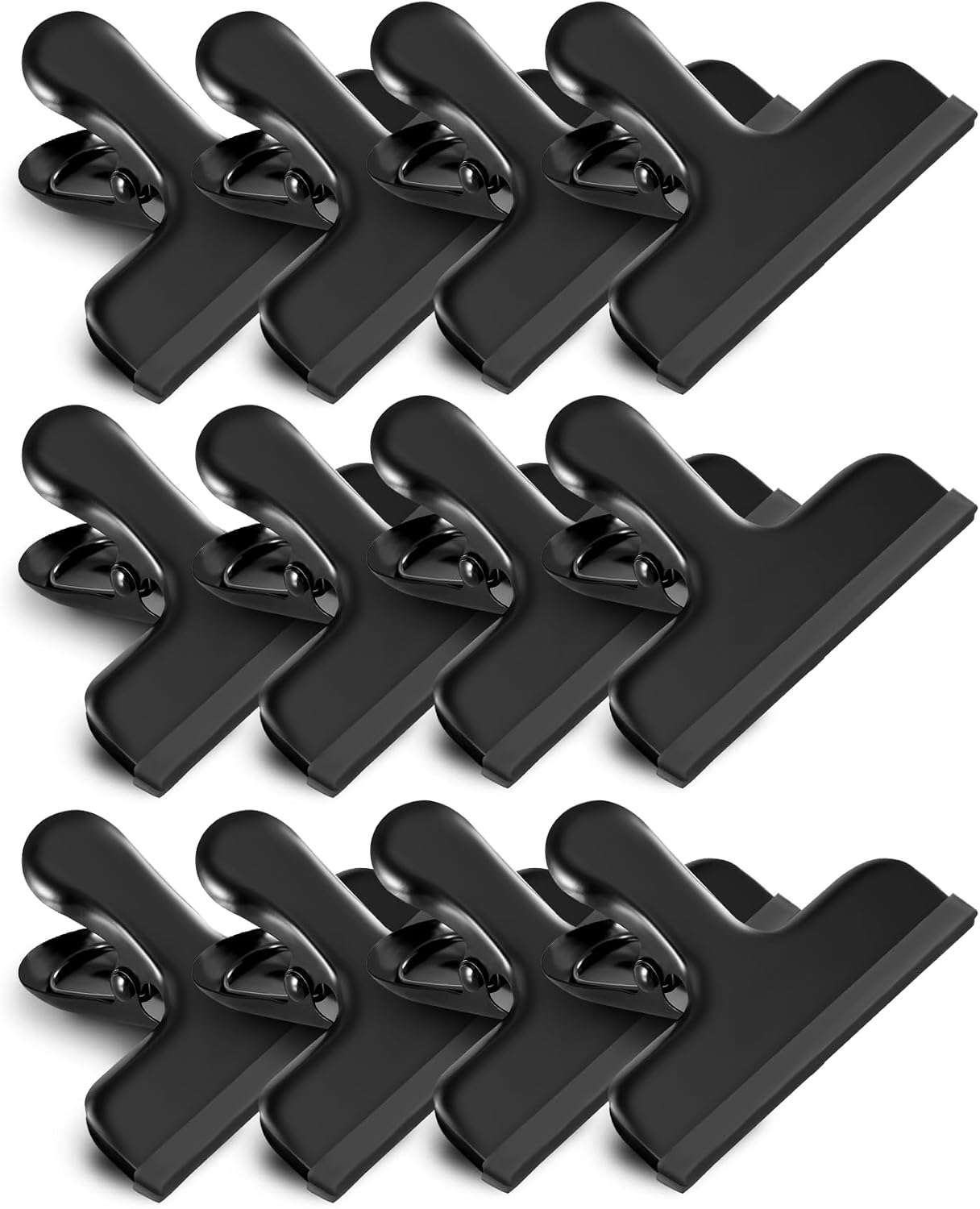 Silicone-Covered Bag Clips, 12 Pack