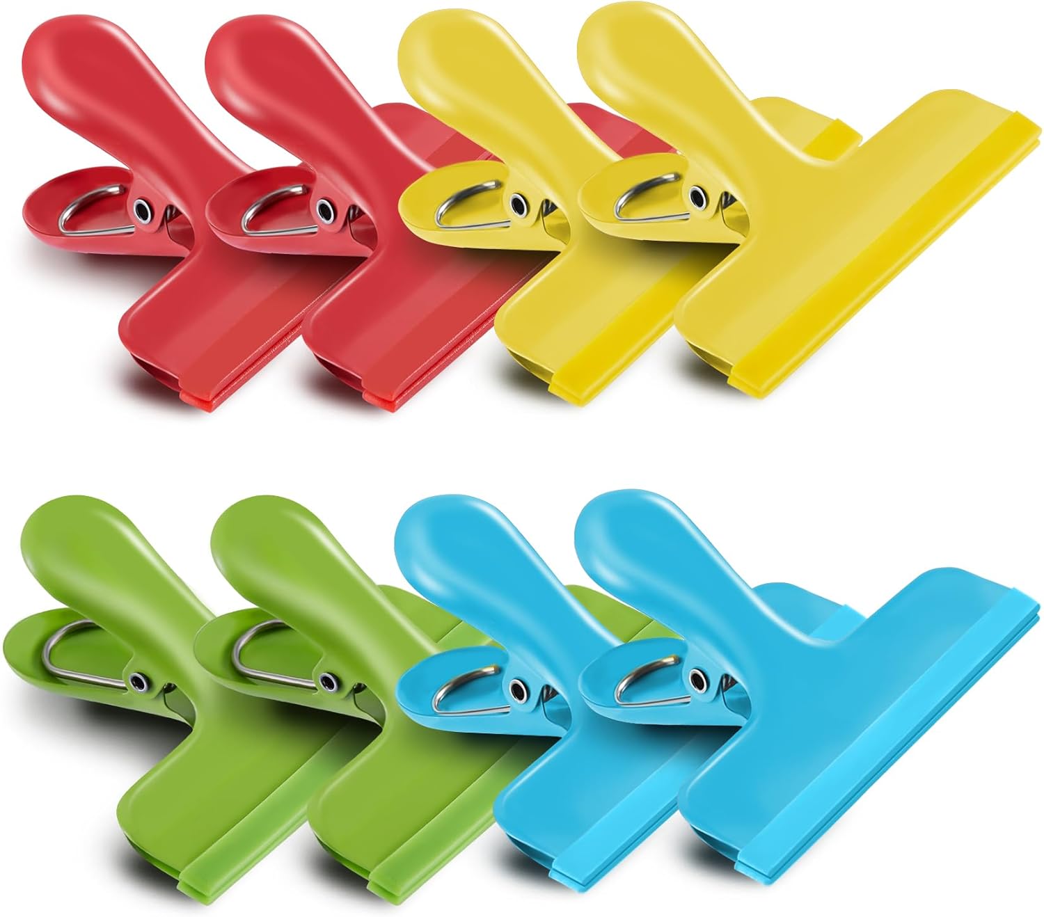 Silicone-Covered Bag Clips, 12 Pack
