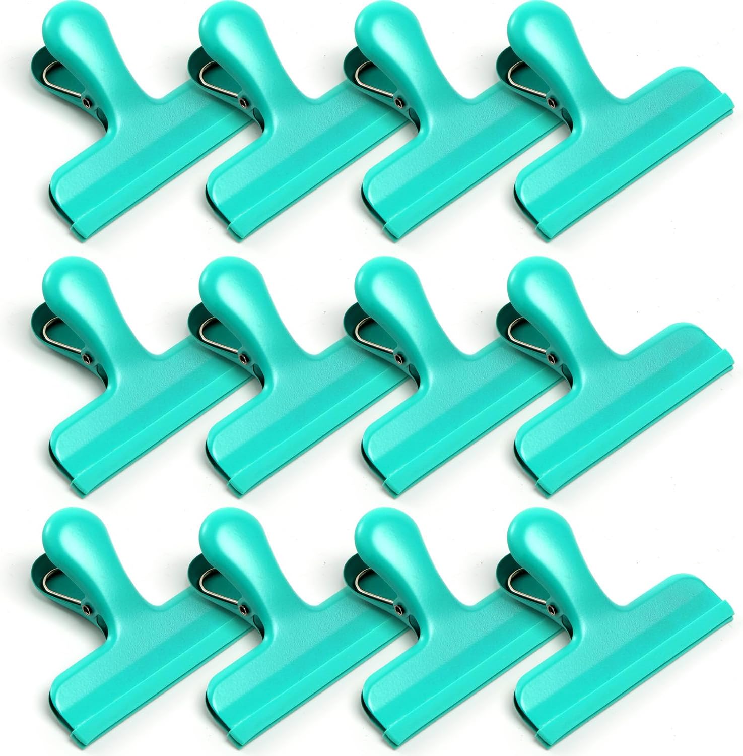 Silicone-Covered Bag Clips, 12 Pack