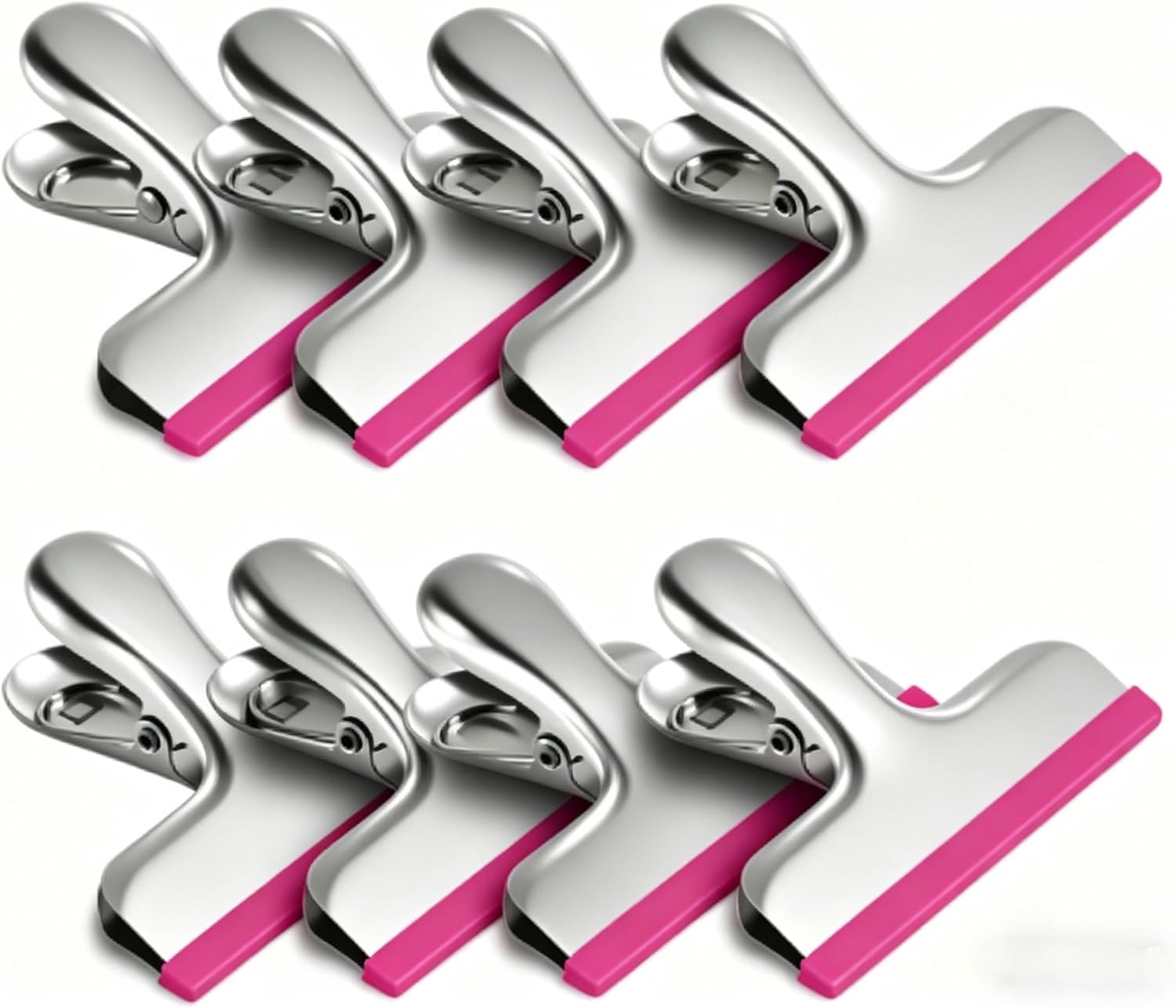 Silicone-Covered Bag Clips, 12 Pack