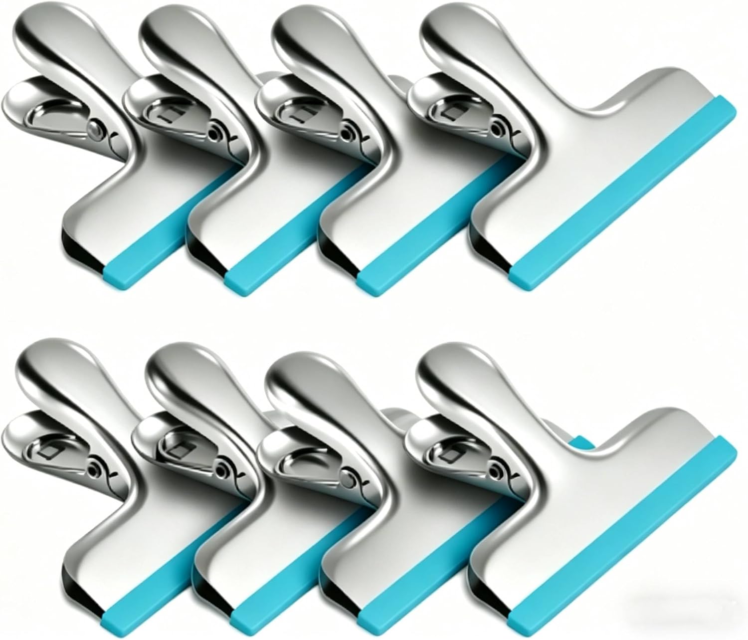 Silicone-Covered Bag Clips, 12 Pack