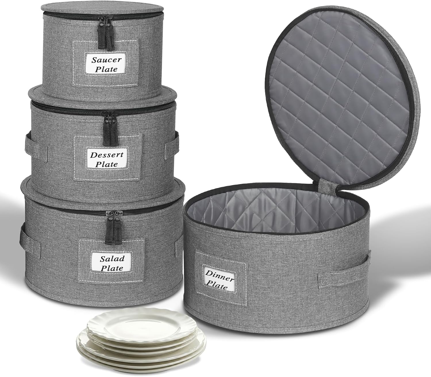 Stemware Storage Box with Dividers, 2 Pack