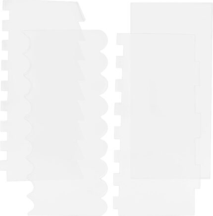 4-piece Plastic Cake Scraper