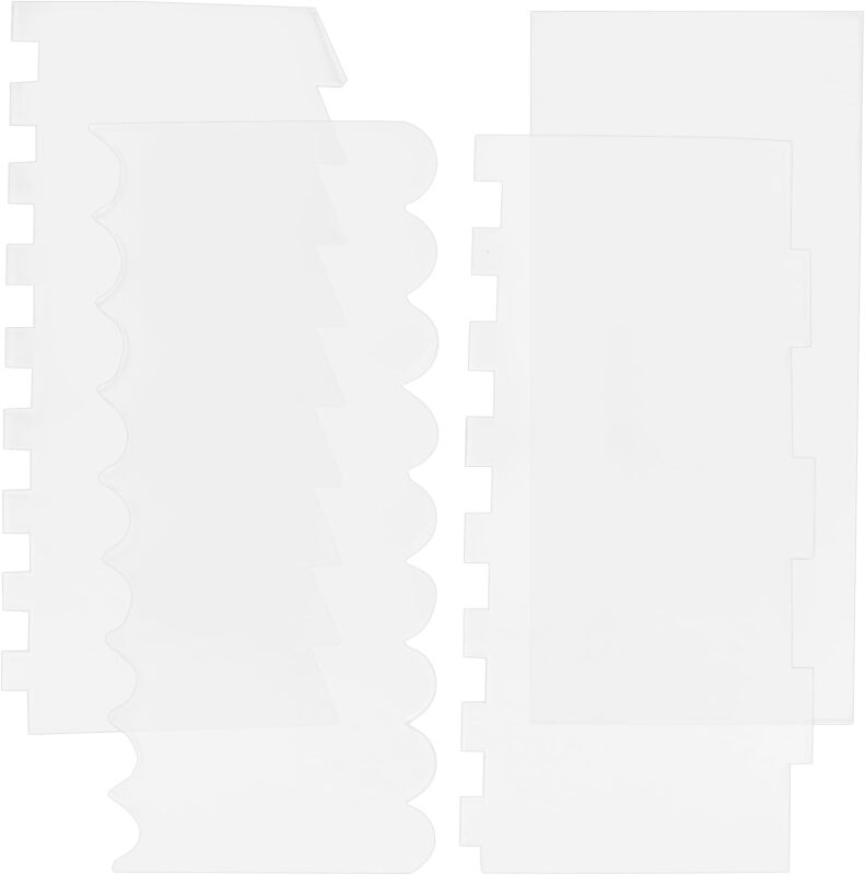 4-piece Plastic Cake Scraper