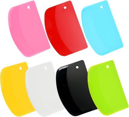 7 Piece Plastic Dough Scraper