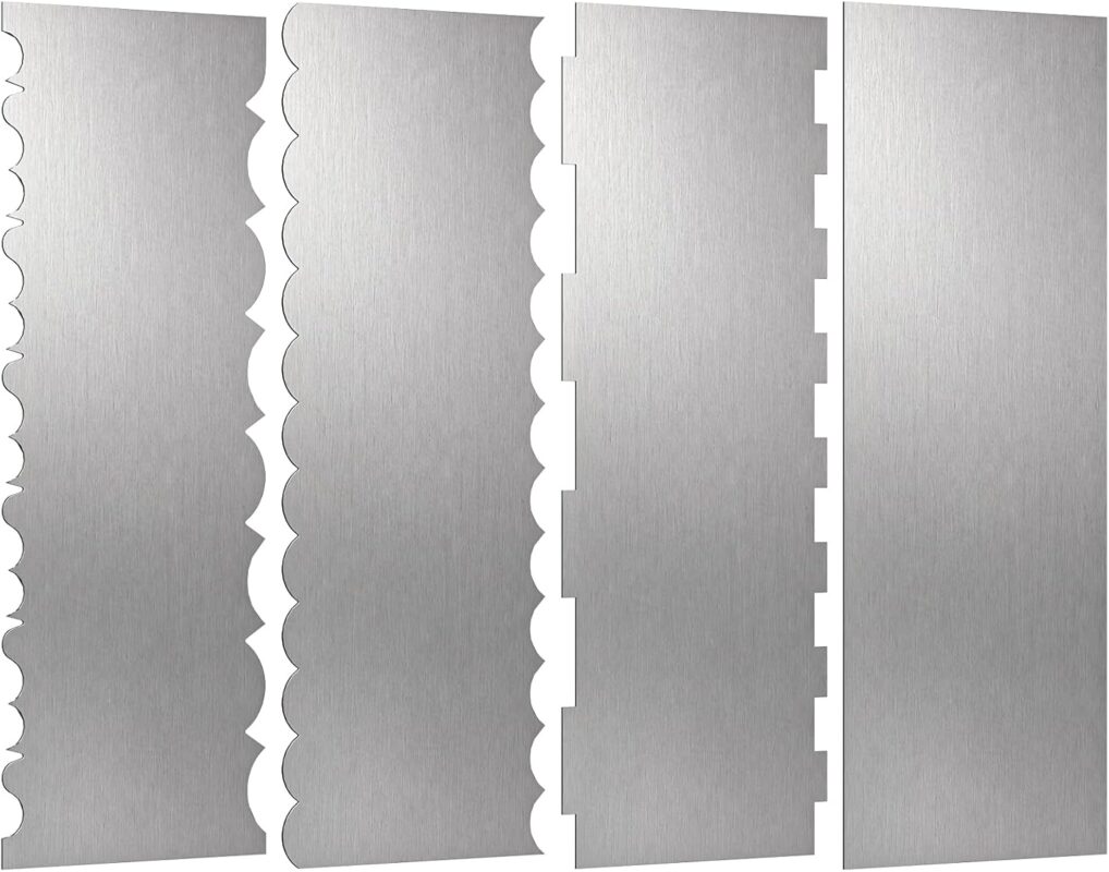 4-Pack Stainless Steel Cake Scrapers