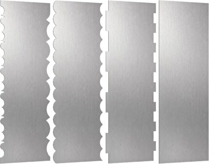 4-Pack Stainless Steel Cake Scrapers