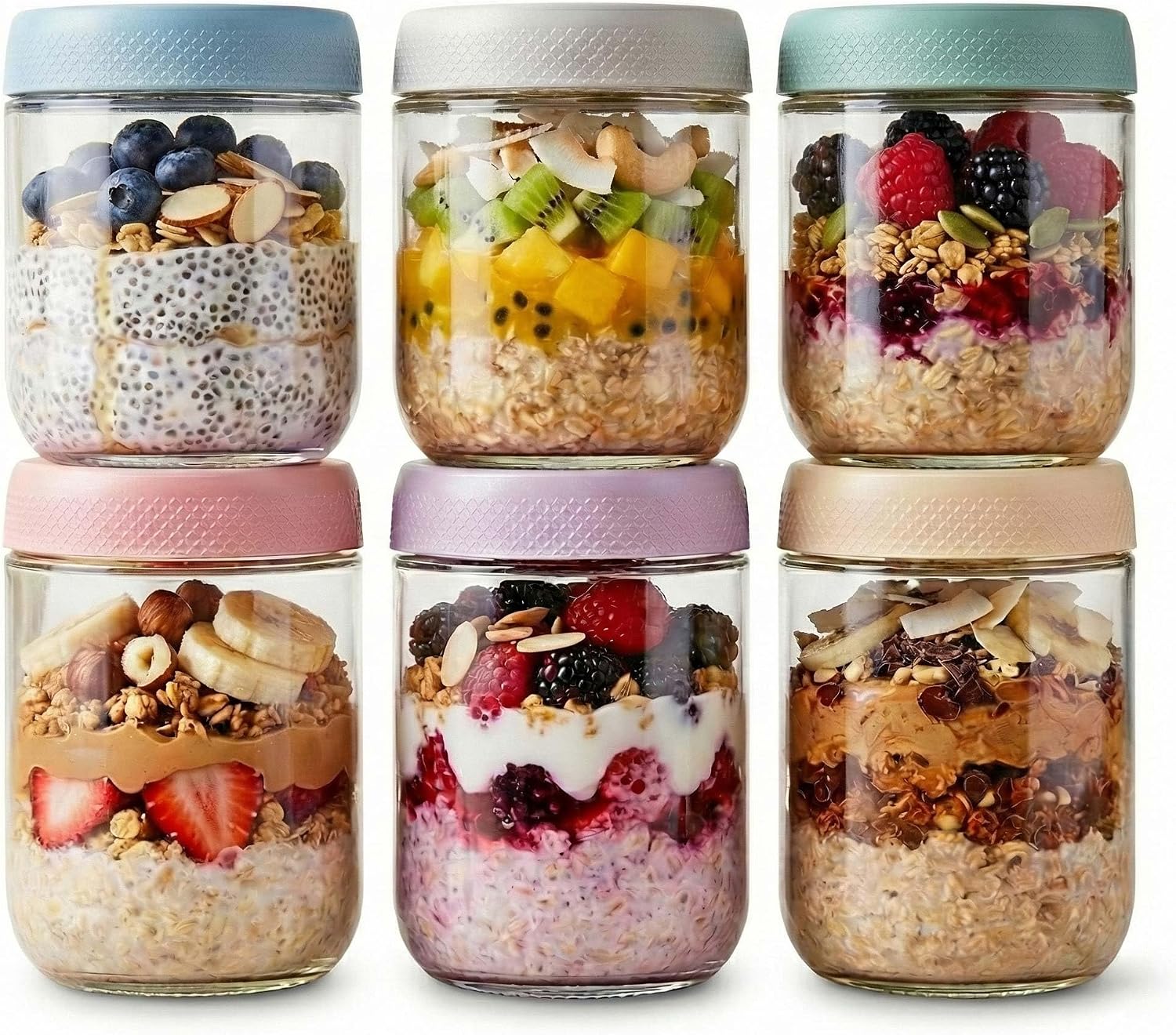 6-pack 16 Oz Glass Jars