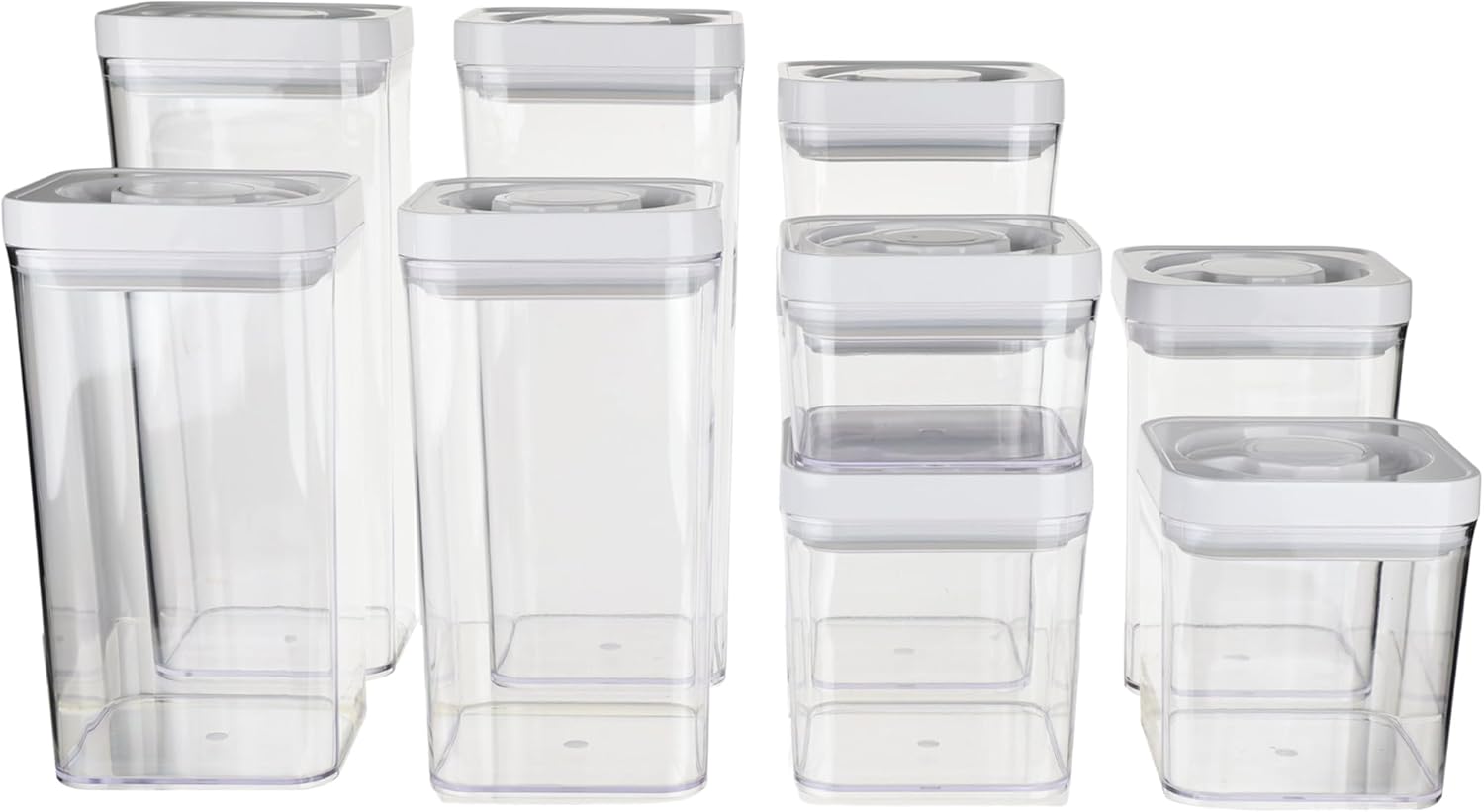 10-Piece Clear Square Pantry