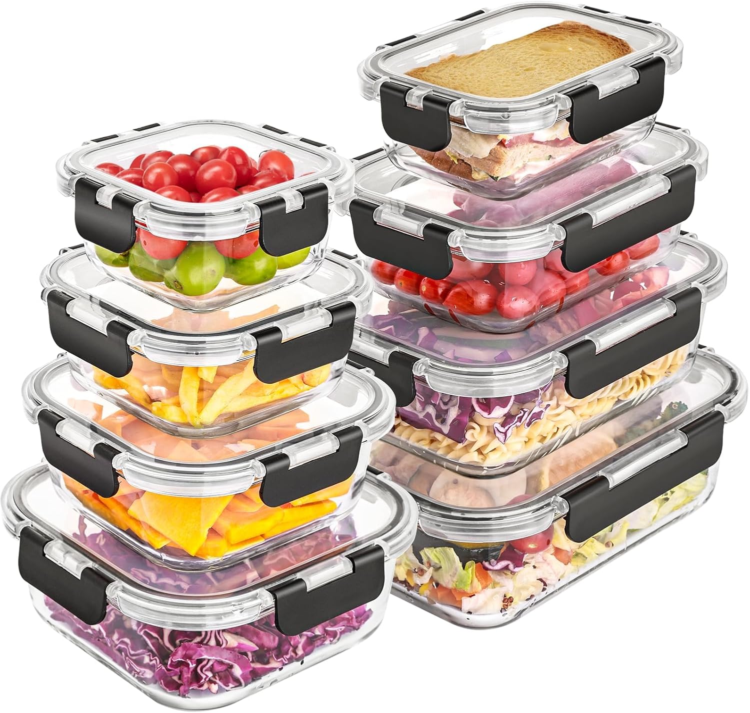 8-pack Glass Food Containers