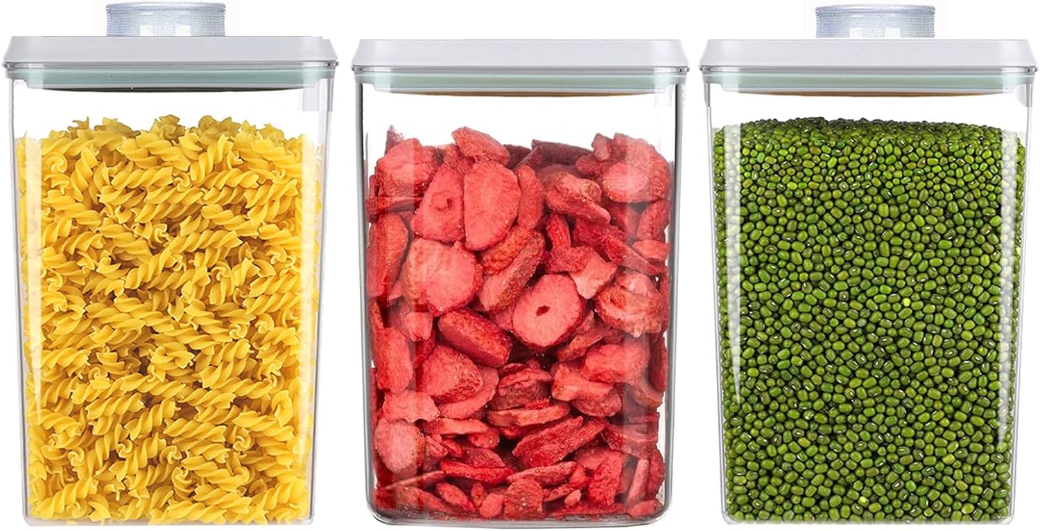 3-pack Push-button Containers